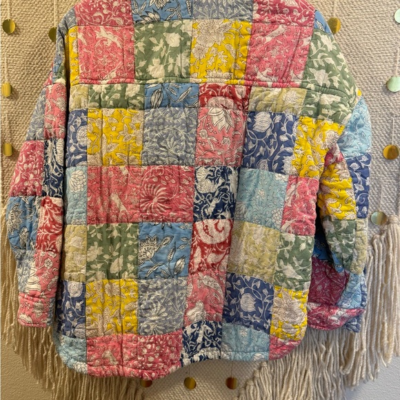Patchwork Quilted Oversized Multicolor Jacket - Picture 6 of 11